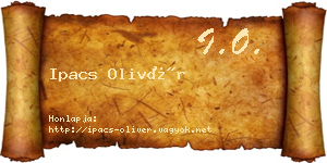 Ipacs Olivér névjegykártya